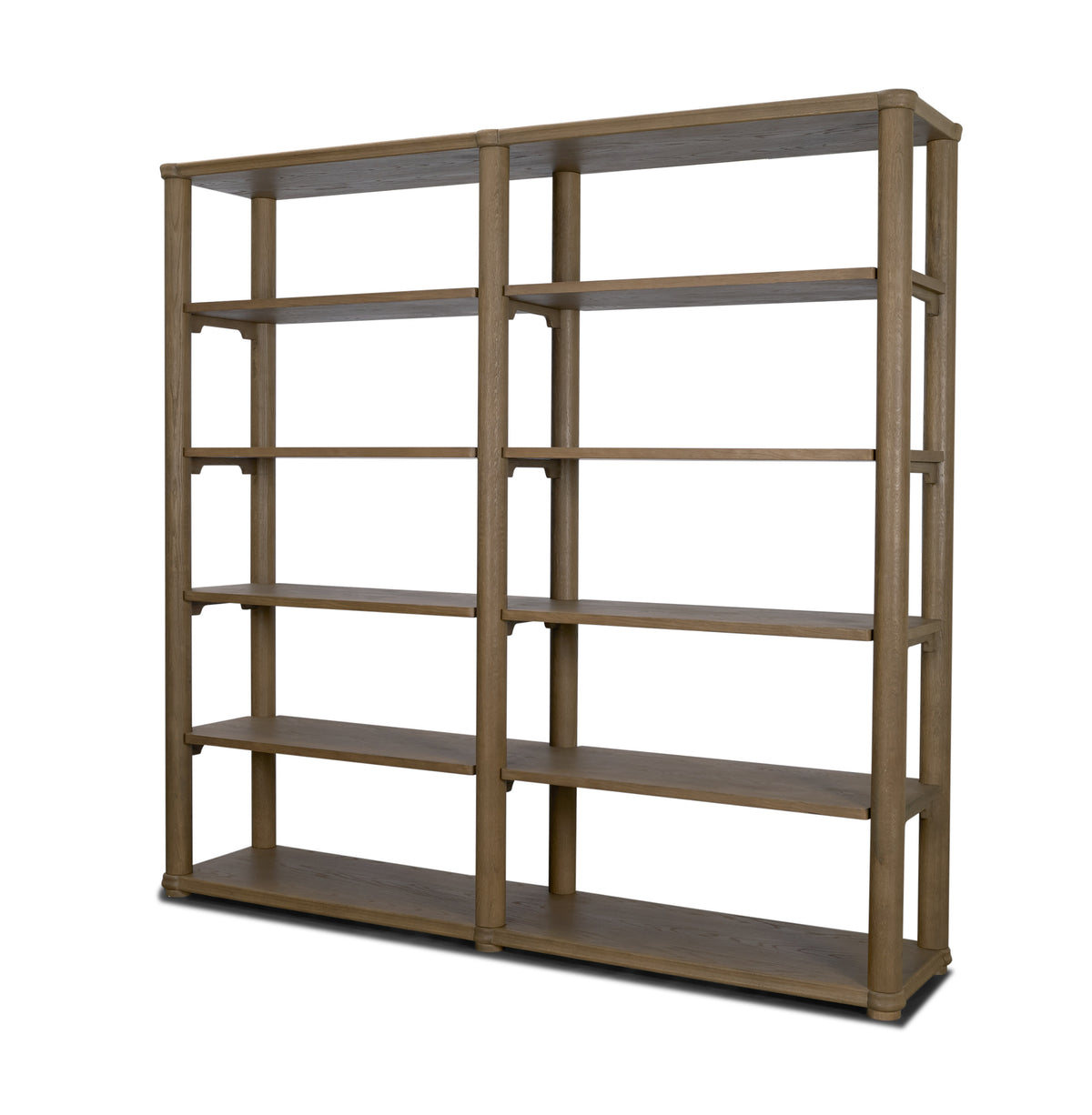 Alden Medium Brown Wood Open Shelving Unit-Shelving-DECOROLALA