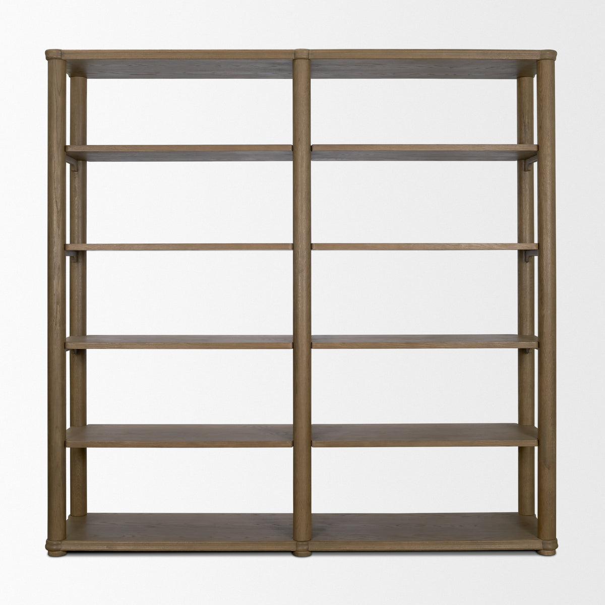 Alden Medium Brown Wood Open Shelving Unit-Shelving-DECOROLALA