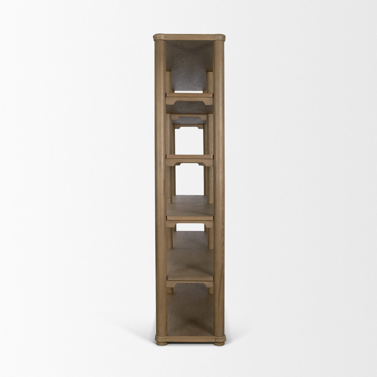 Alden Medium Brown Wood Open Shelving Unit-Shelving-DECOROLALA
