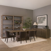 Alden Medium Brown Wood Open Shelving Unit-Shelving-DECOROLALA