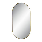 Aleah 40" Tall Oval Wall Mirror, Yellow-Mirrors-DECOROLALA