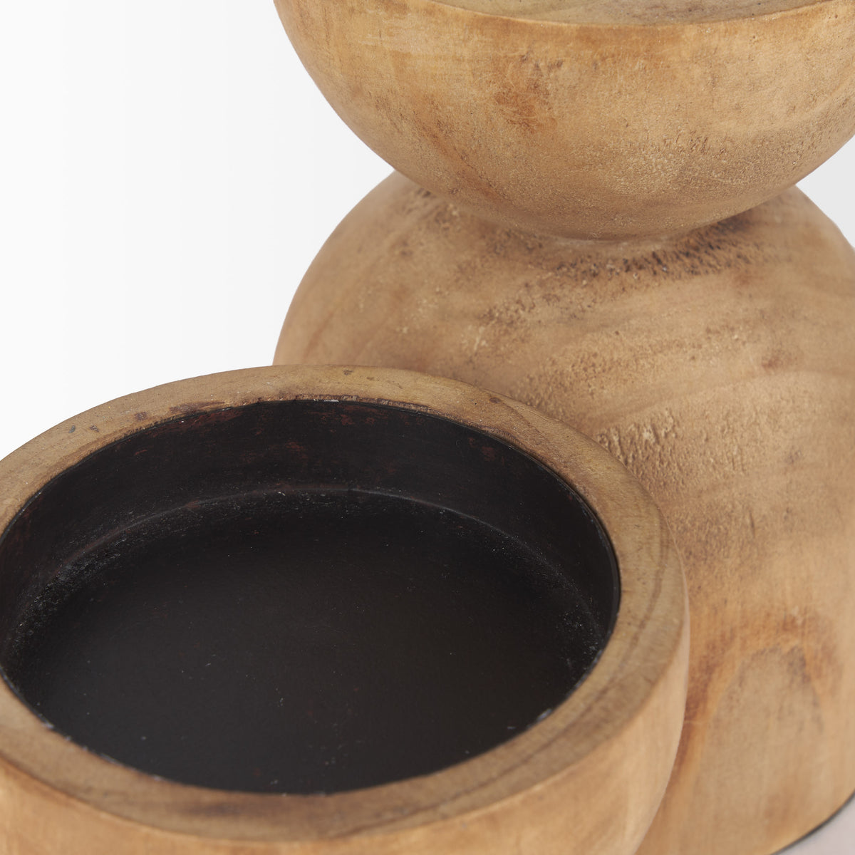 Aleena Wooden Candle Holder (Set of 2)-Table Candle Holders-DECOROLALA
