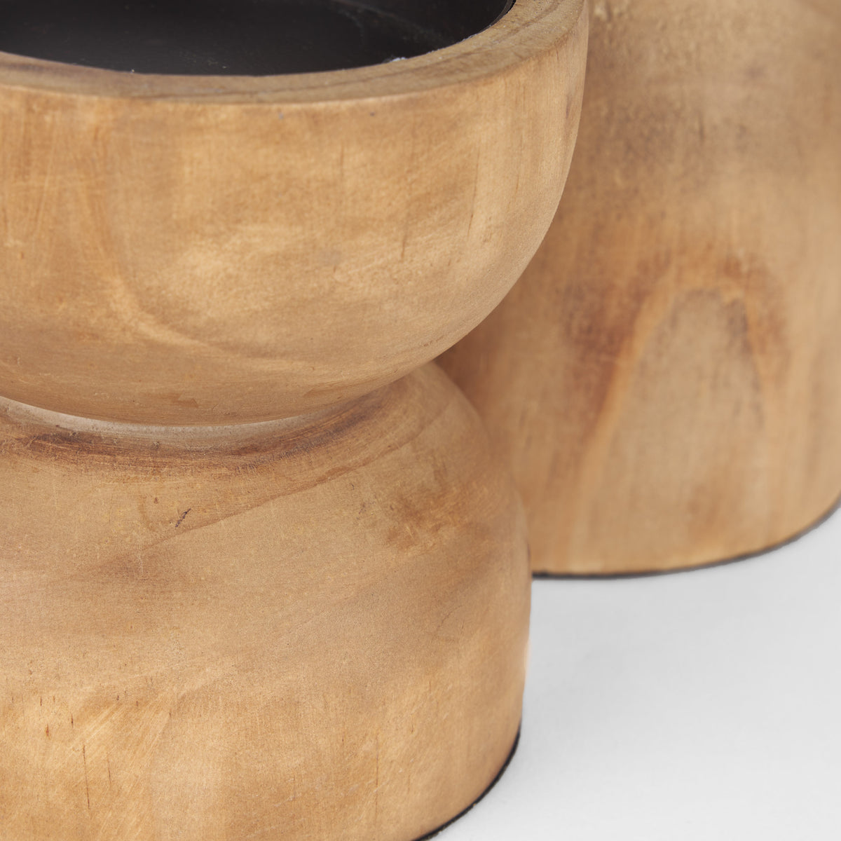 Aleena Wooden Candle Holder (Set of 2)-Table Candle Holders-DECOROLALA