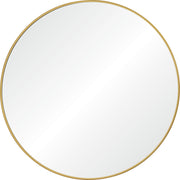 Alegre 30" Tall Round Wall Mirror, Yellow-Mirror-DECOROLALA