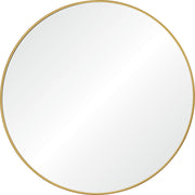 Alegre 30" Tall Round Wall Mirror, Yellow-Mirrors-DECOROLALA