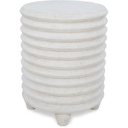 Aleksi Indoor/Outdoor Volcanic Stone Side Table , Natural-End Table-DECOROLALA