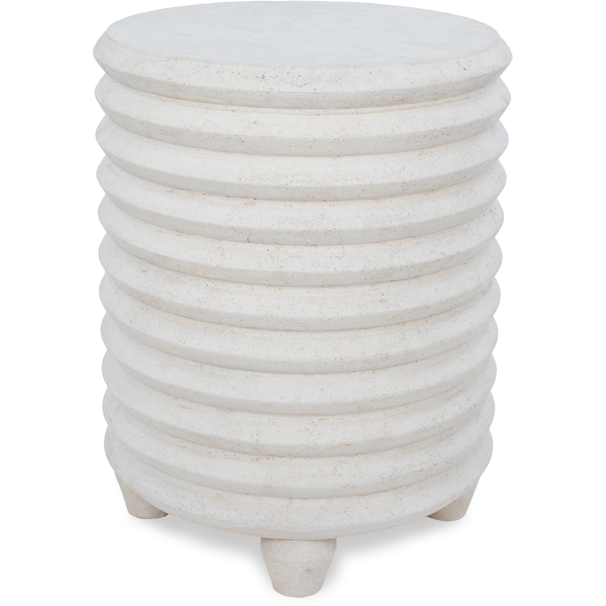 Aleksi Indoor/Outdoor Volcanic Stone Side Table , Natural-End Table-DECOROLALA