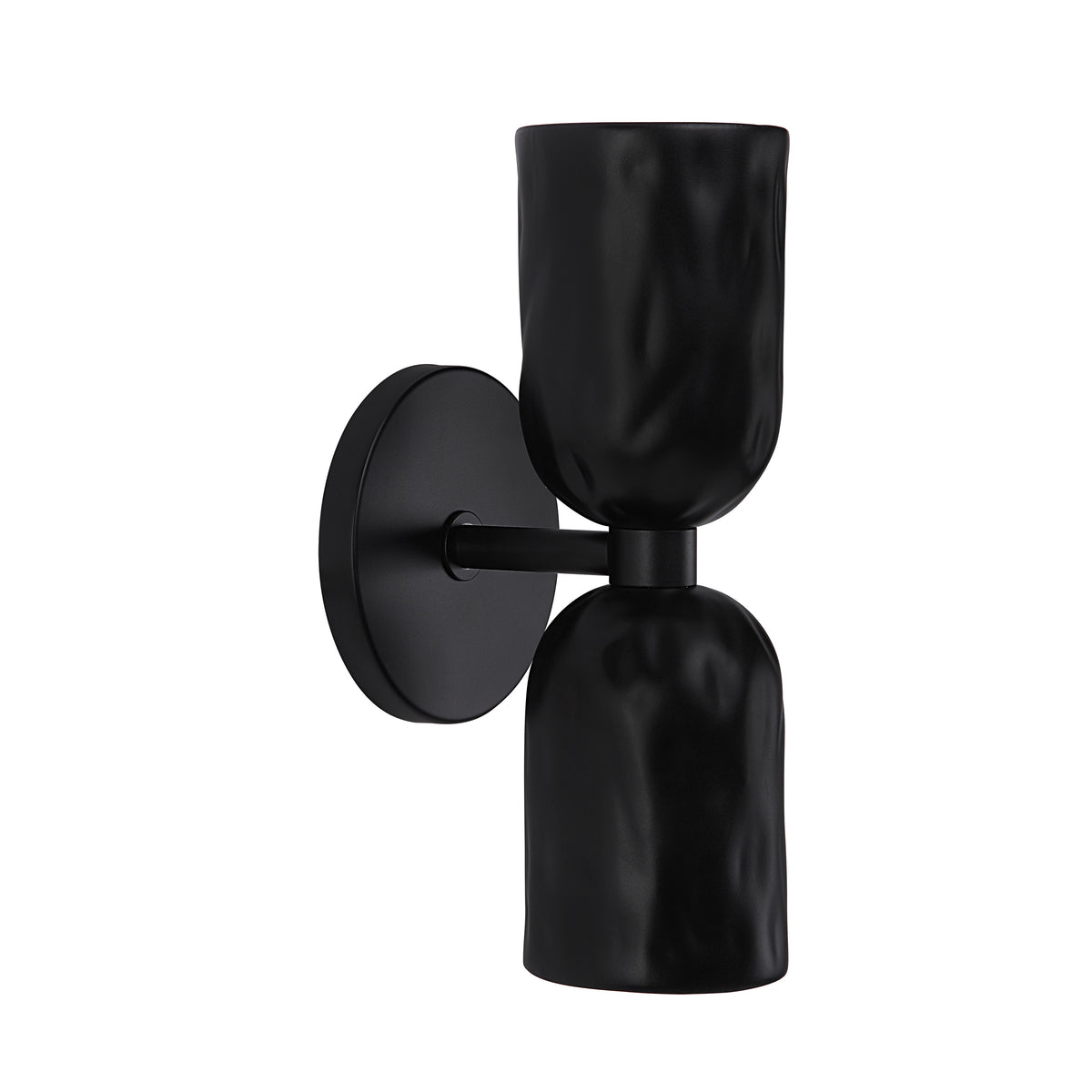 Alessia 11.2" Powder Coated Matte Black 2-Light Wall Sconce-Wall Sconces-DECOROLALA