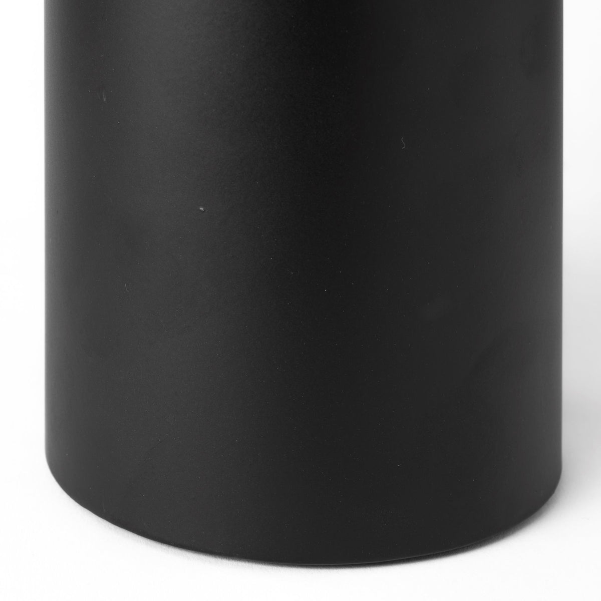 Alex Small Black Metal Cylindrical Table Candle Holder-Table Candle Holders-DECOROLALA