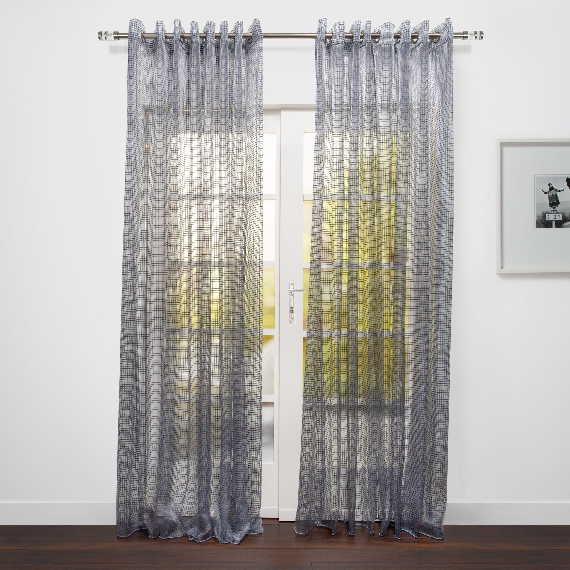 Alfa Jacquard Sheer Grommet Curtain-Curtains-DECOROLALA