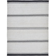 Alice Ivory and Black Stripe Wool Rug-Indoor Rug-DECOROLALA