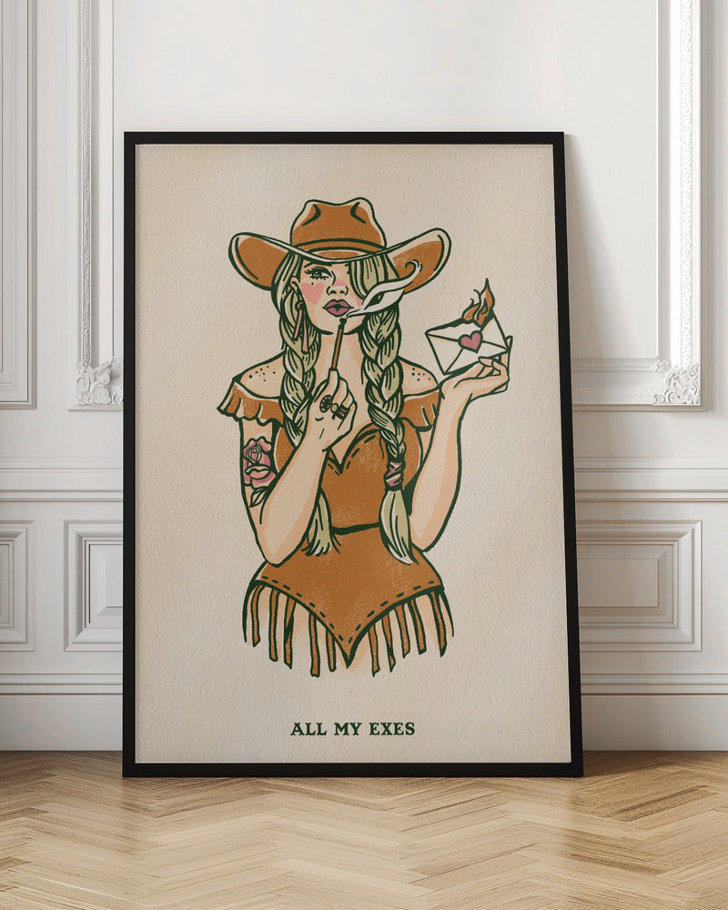 All My Exes 2 Wall Art by The Whiskey Ginger-canvas-DECOROLALA