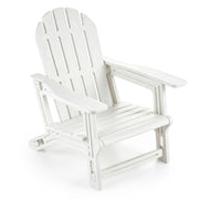 All-Weather Outdoor Kids Patio Seating with Ergonomic Design-White-Adirondack Chairs-DECOROLALA