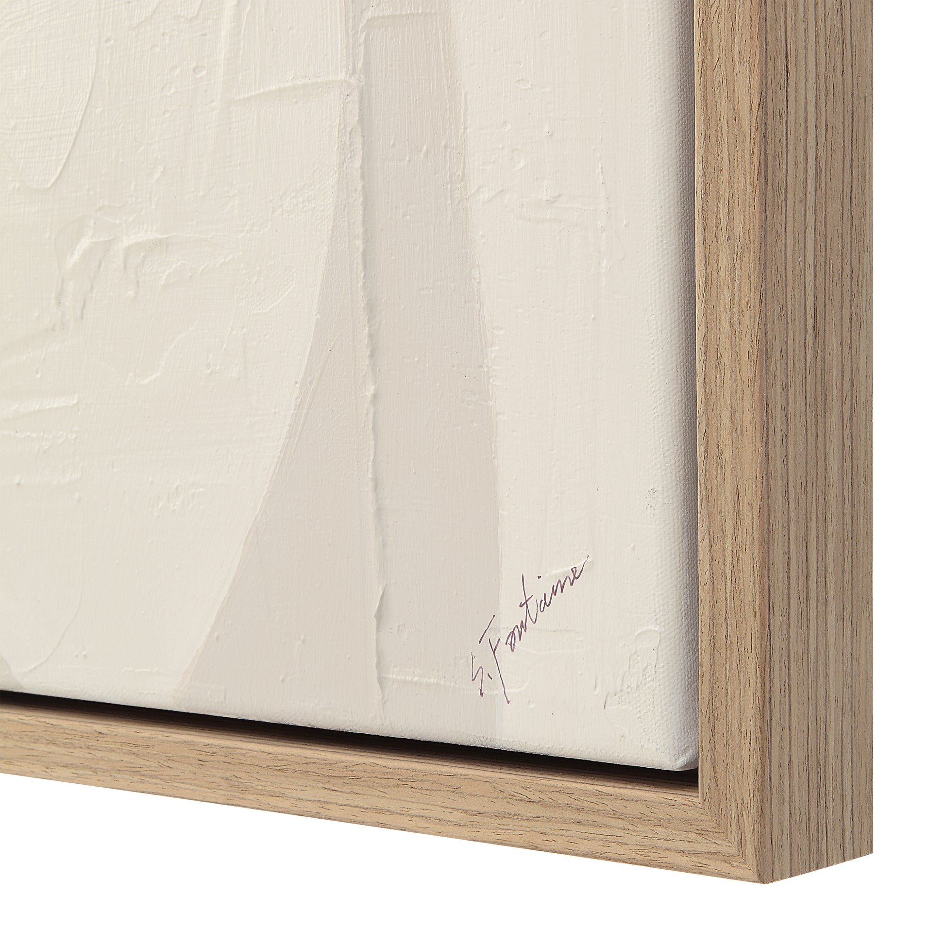 Allegra 36.1" Wide Canvas Art with Wood Frame, Oak-Canvas Art-DECOROLALA