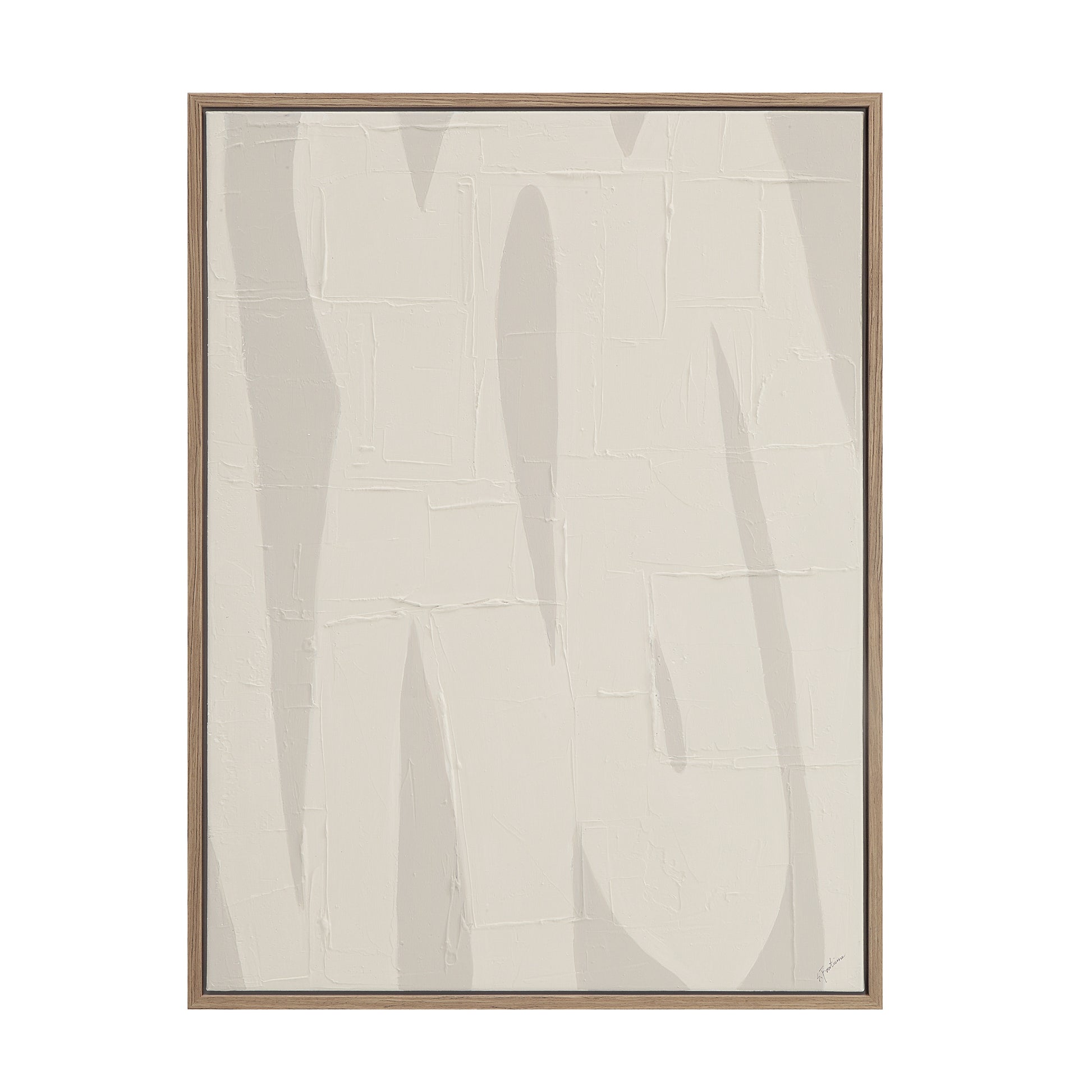 Allegra 36.1" Wide Canvas Art with Wood Frame, Oak-Canvas Art-DECOROLALA