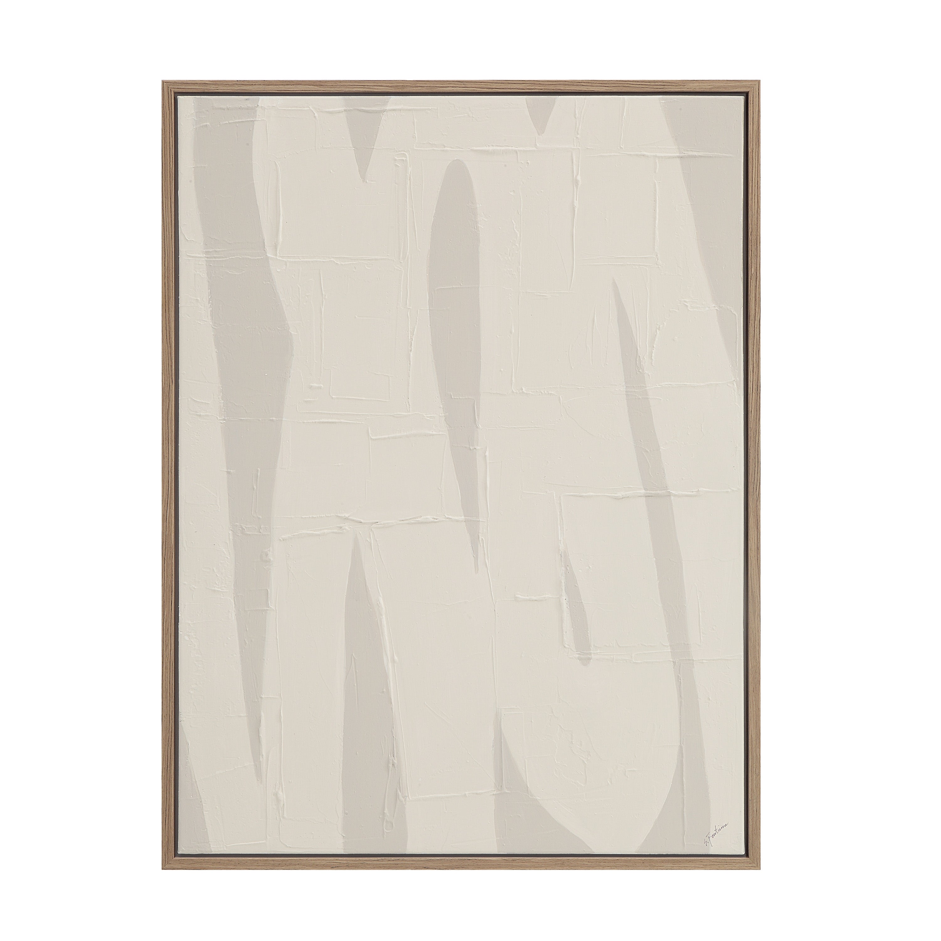 Allegra 36.1" Wide Canvas Art with Wood Frame, Oak-Canvas Art-DECOROLALA