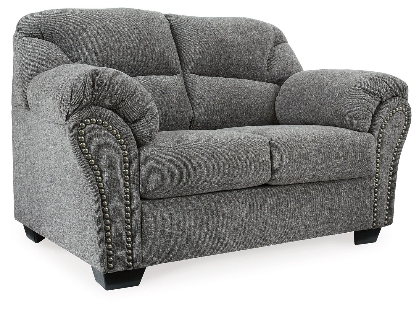 Allmaxx Loveseat - Pewter Gray 61"-Stationary Loveseats-DECOROLALA