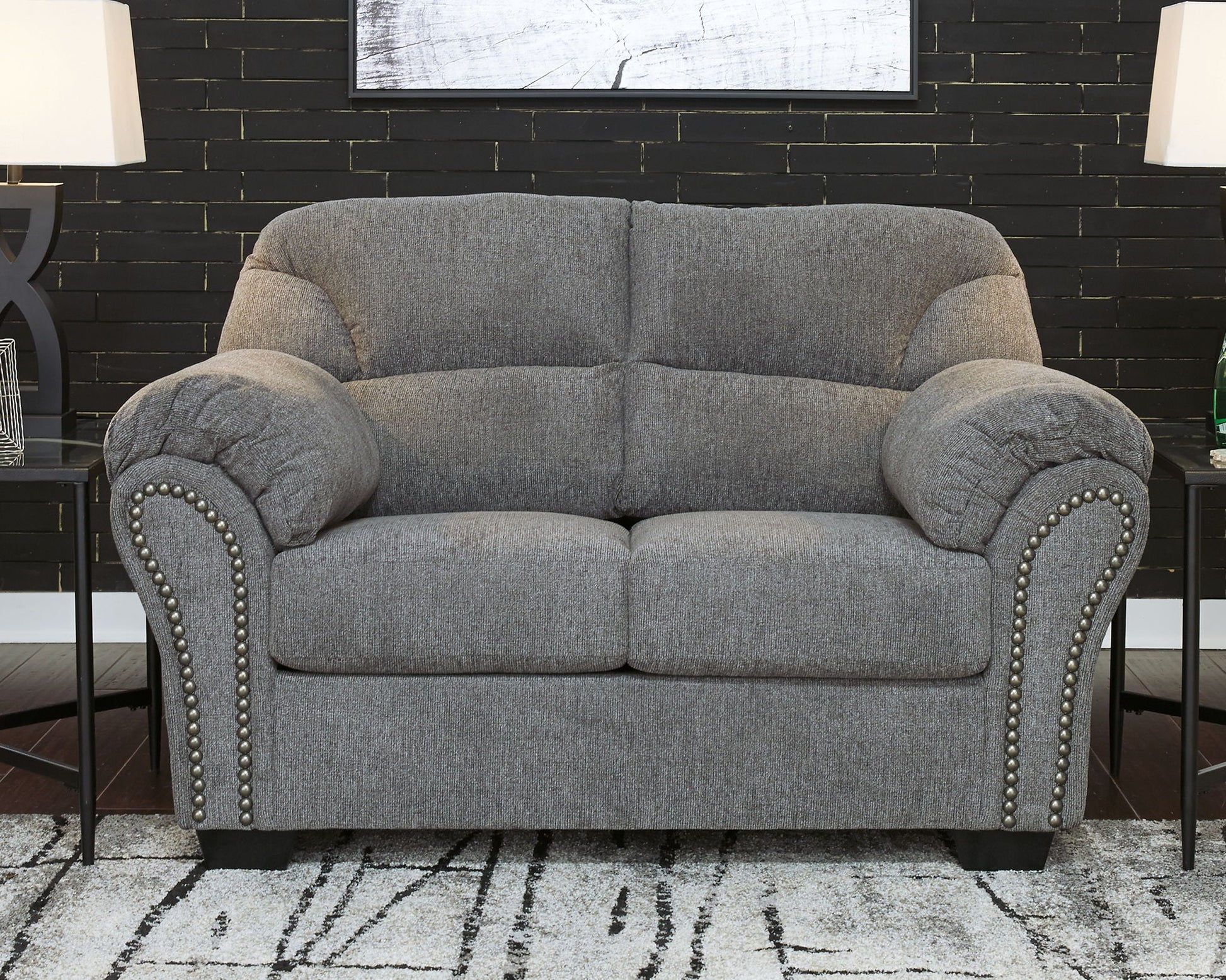 Allmaxx Loveseat - Pewter Gray 61"-Stationary Loveseats-DECOROLALA