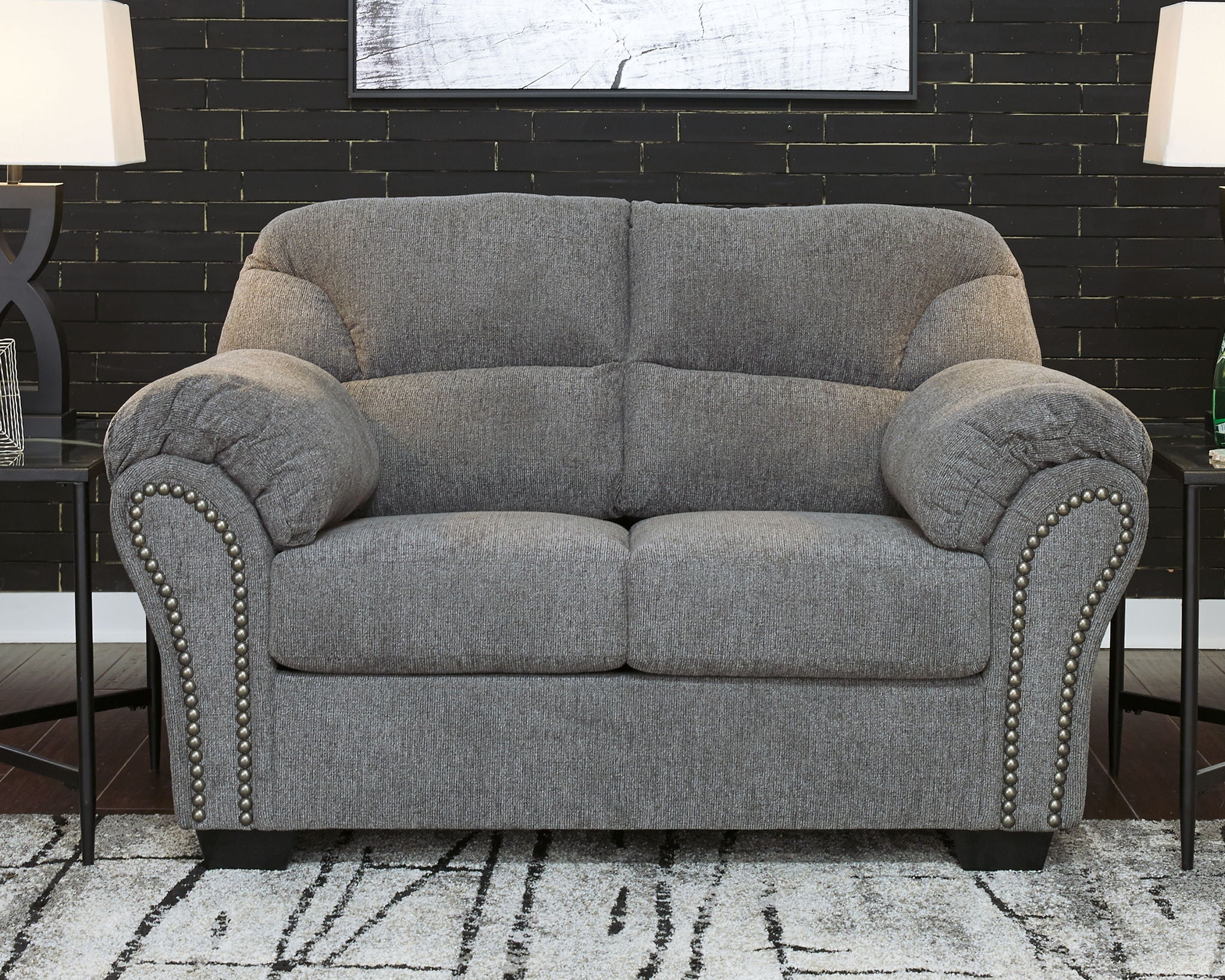 Allmaxx Loveseat - Pewter Gray 61"-Stationary Loveseats-DECOROLALA