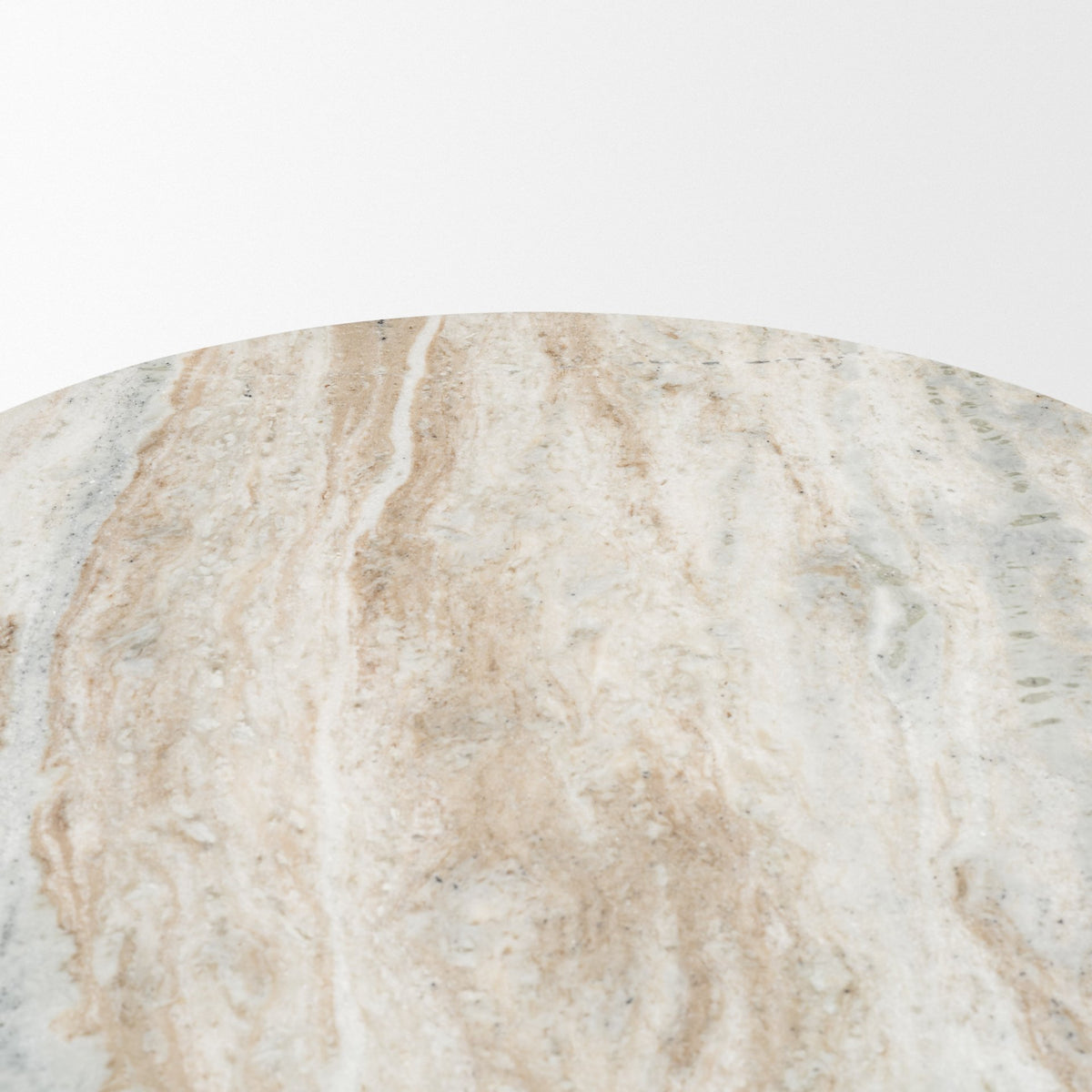 Allyson 32" Round Pedestal Dining Table | Savar Pink Marble & Wood | Seats 2-Dining Tables-DECOROLALA