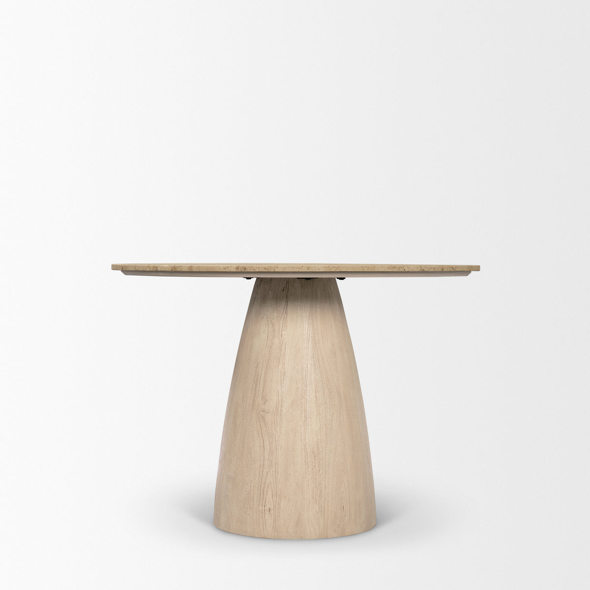 Allyson 42" Round Pedestal Dining Table | Light Brown Wood | Seats 4-Dining Tables-DECOROLALA