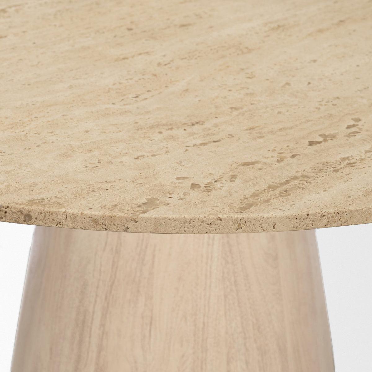 Allyson 42" Round Pedestal Dining Table | Light Brown Wood | Seats 4-Dining Tables-DECOROLALA