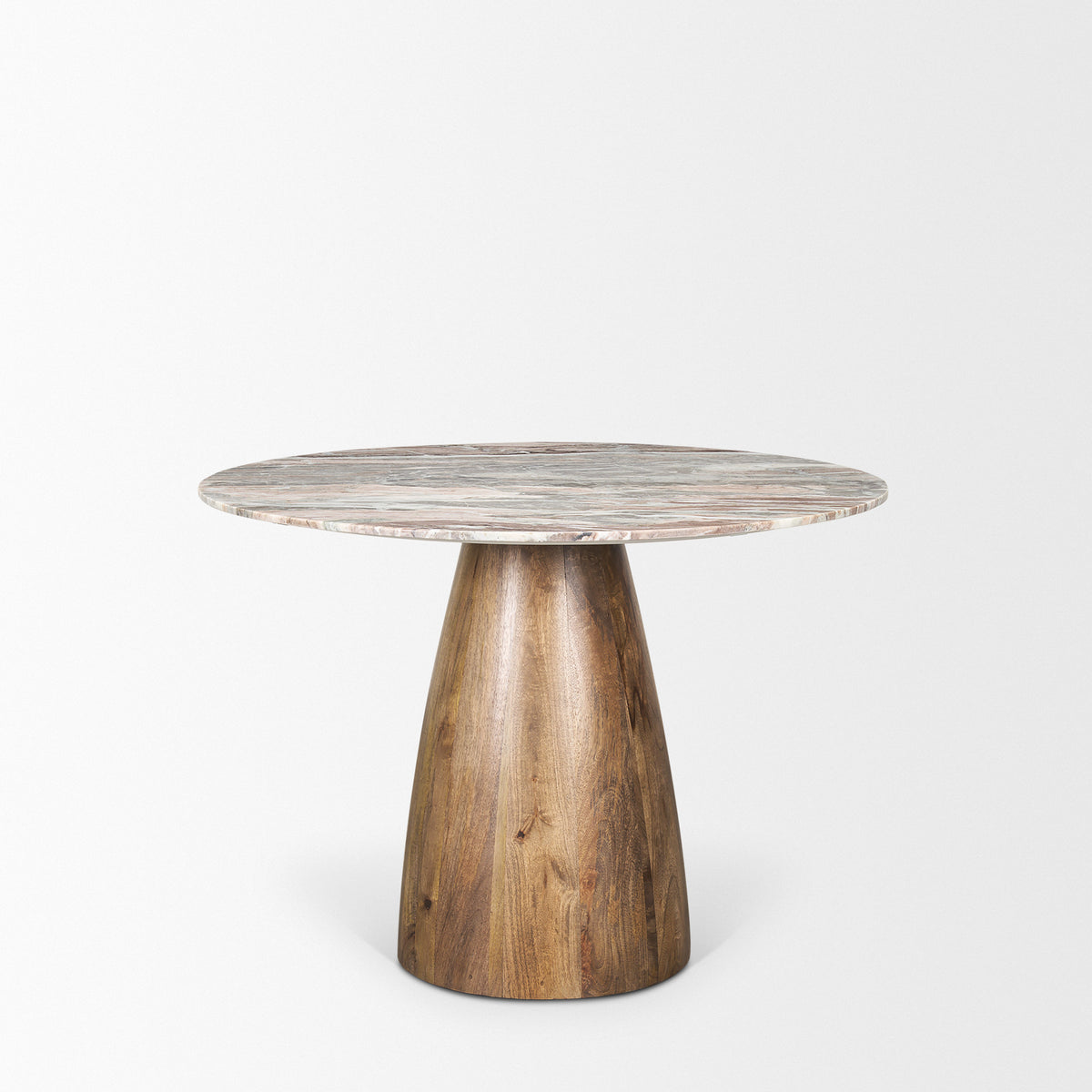 Allyson 42" Round Pedestal Dining Table | Marble | Seats 4-Dining Tables-DECOROLALA