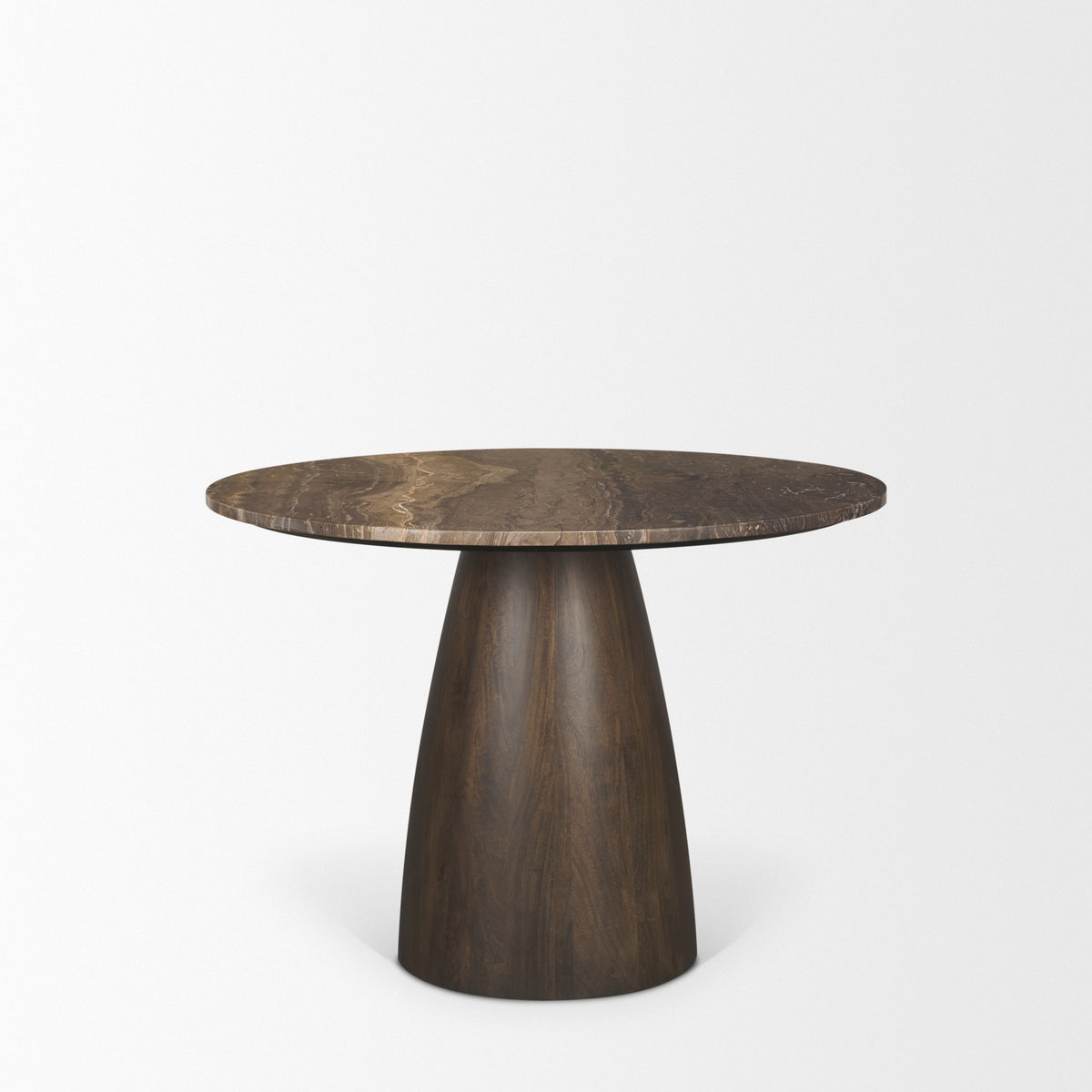 Allyson 42" Round Pedestal Dining Table | Marble | Seats 4-Dining Tables-DECOROLALA