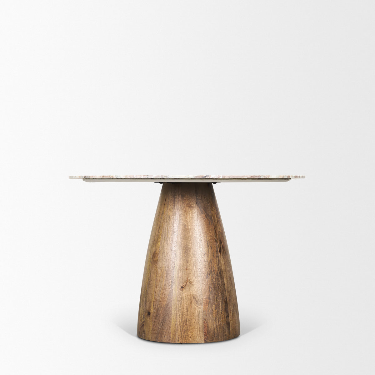 Allyson 42" Round Pedestal Dining Table | Marble | Seats 4-Dining Tables-DECOROLALA
