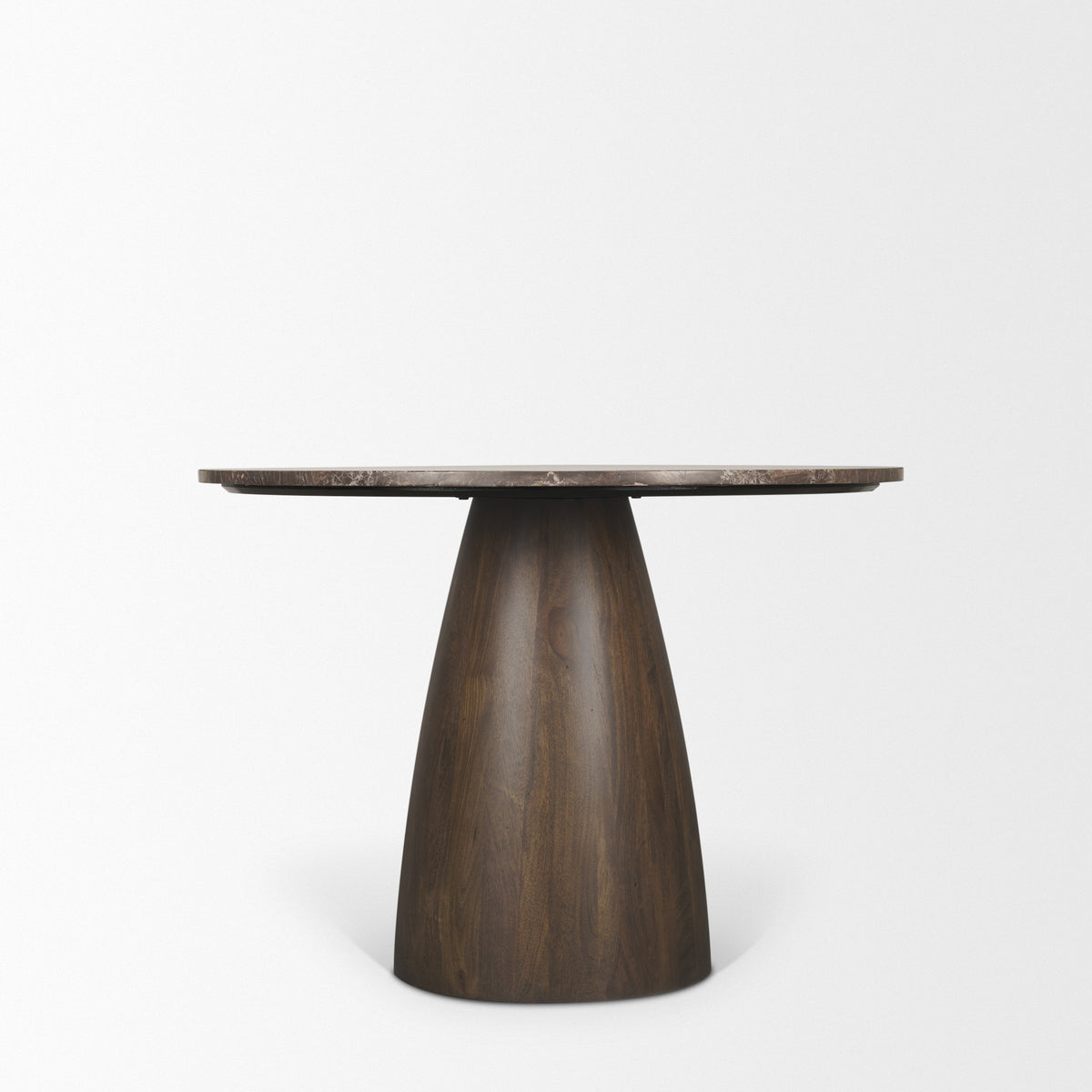 Allyson 42" Round Pedestal Dining Table | Marble | Seats 4-Dining Tables-DECOROLALA