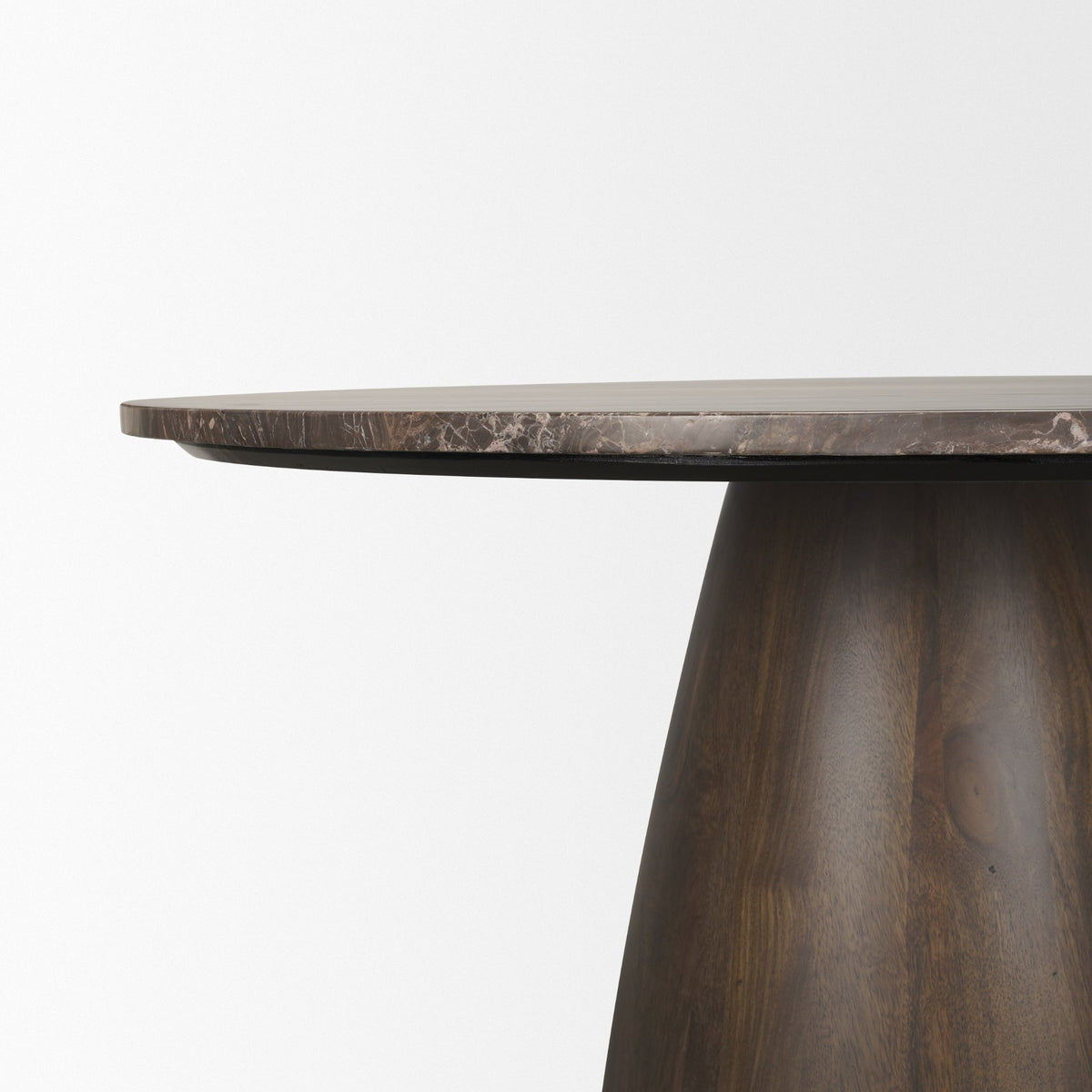Allyson 42" Round Pedestal Dining Table | Marble | Seats 4-Dining Tables-DECOROLALA