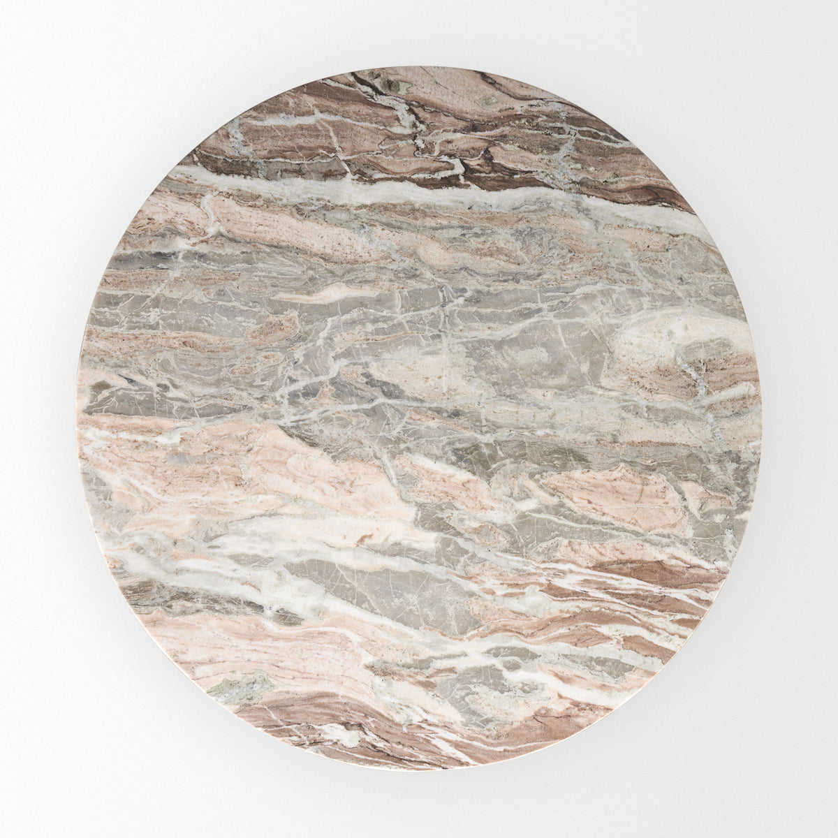 Allyson 54" Round Pedestal Dining Table | Savar Marble & Wood | Seats 6-Dining Tables-DECOROLALA
