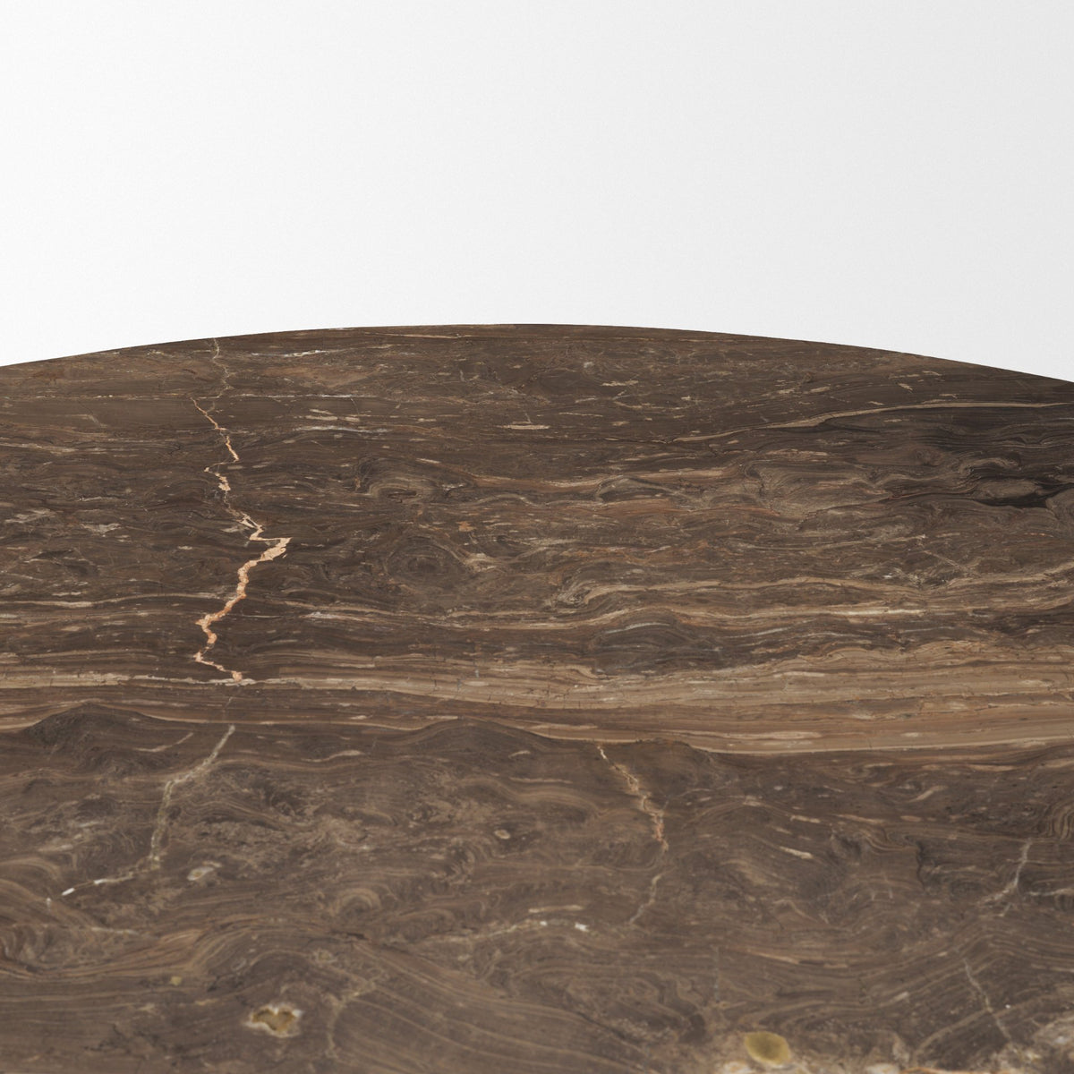 Allyson 54" Round Pedestal Dining Table | Savar Marble & Wood | Seats 6-Dining Tables-DECOROLALA