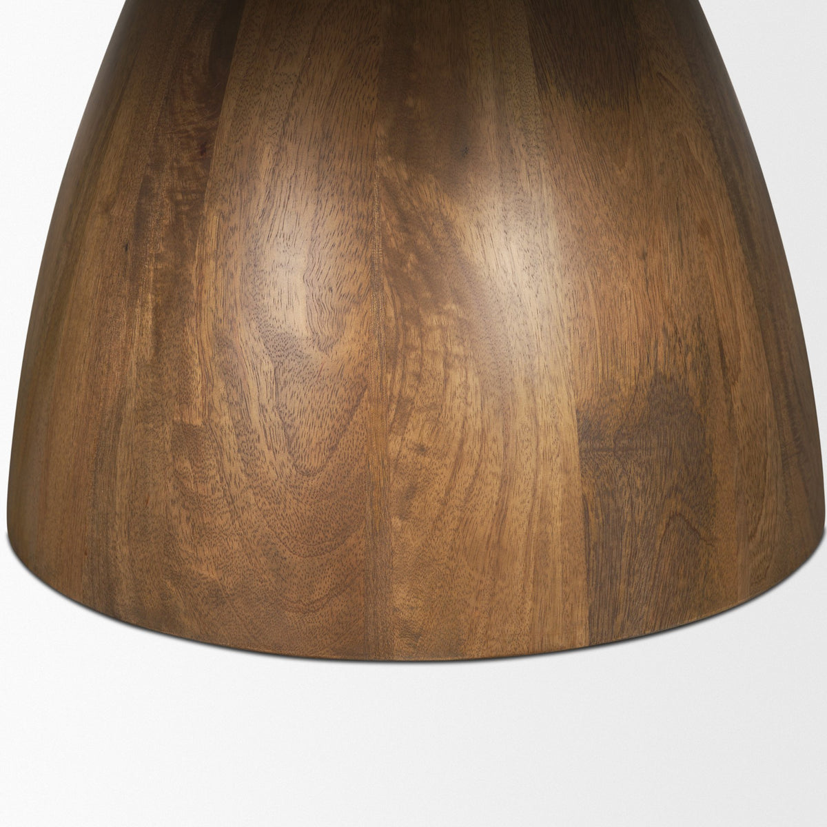 Allyson Round Brown Pedestal w/Savar Pink Marble Top Coffee Table-Coffee Tables-DECOROLALA