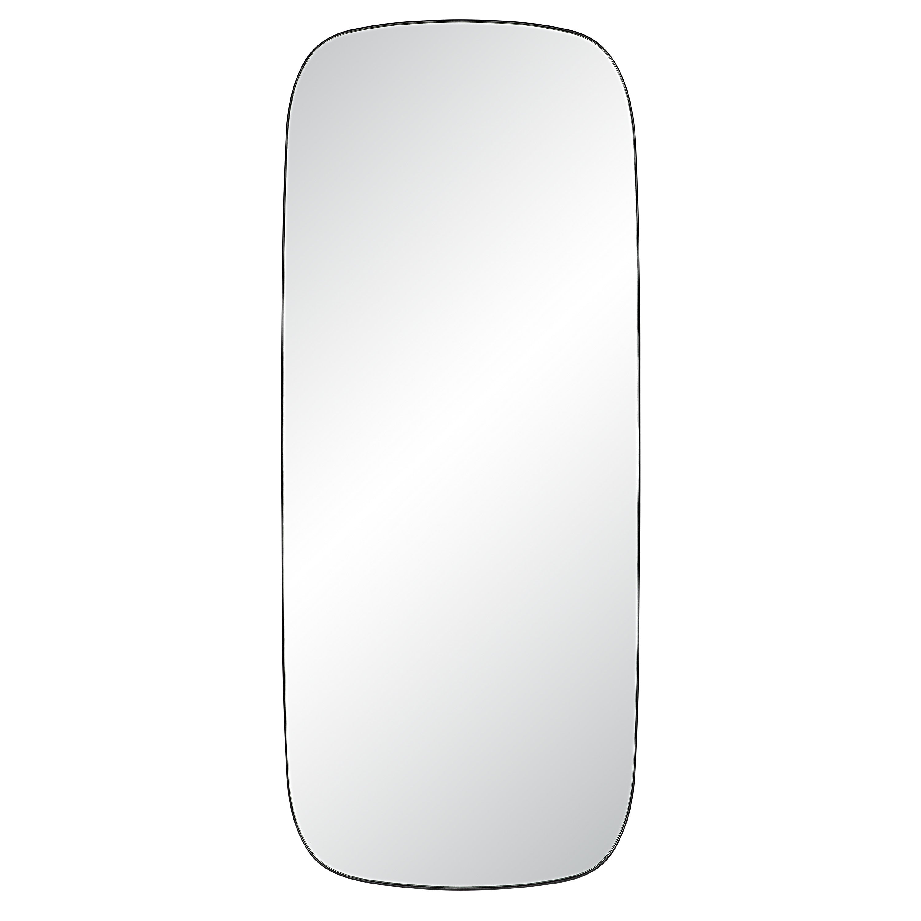 Almandine 72" Tall Rectangular Mirror, Matte Black-Leaner-DECOROLALA