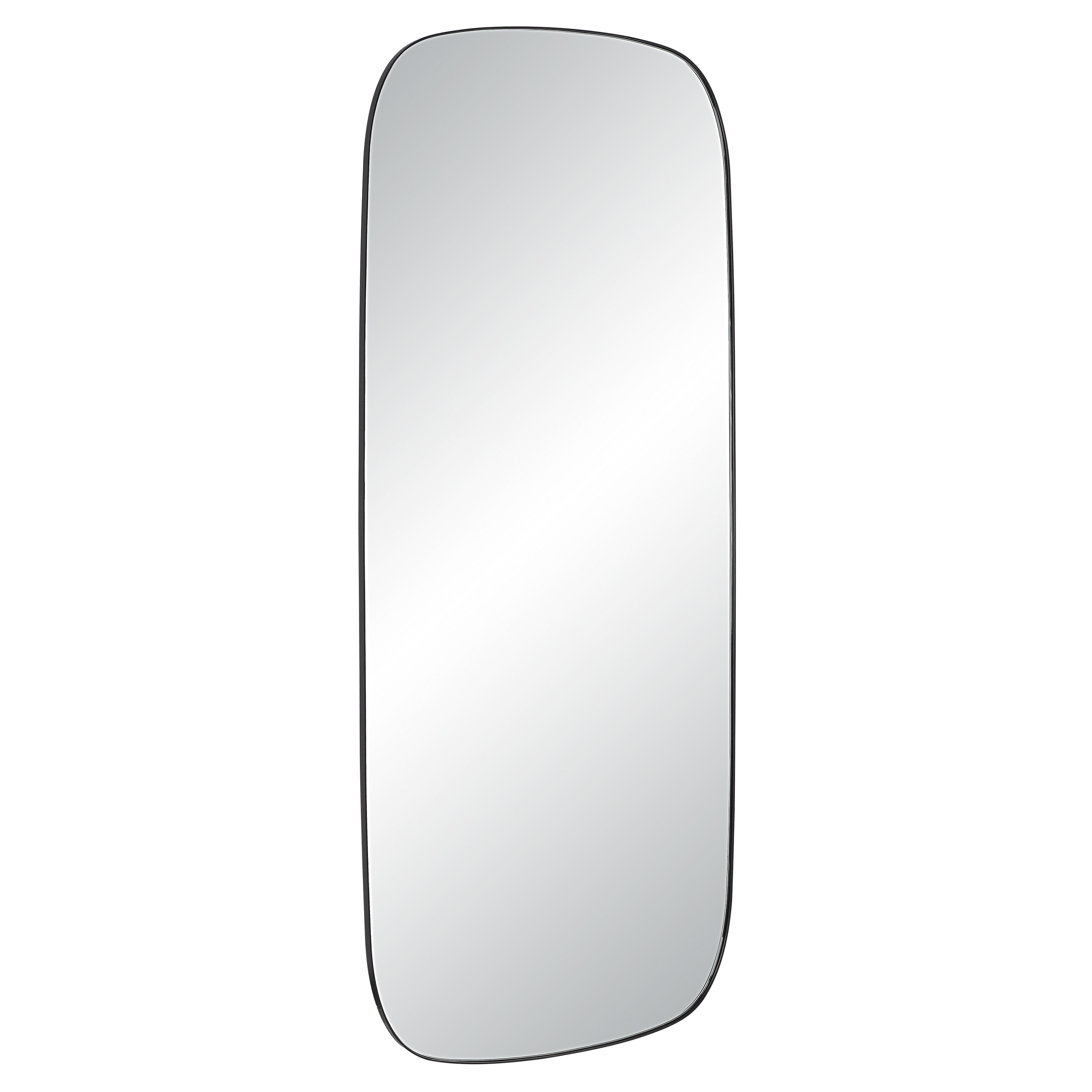 Almandine 72" Tall Rectangular Mirror, Matte Black-Leaner-DECOROLALA