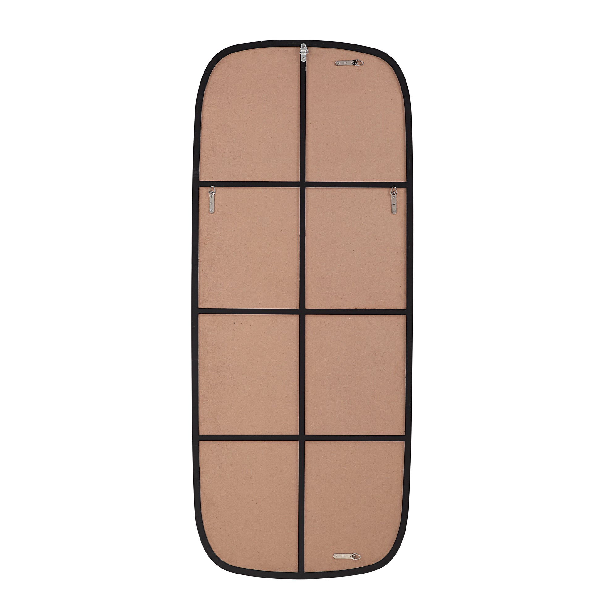 Almandine 72" Tall Rectangular Mirror, Matte Black-Leaner-DECOROLALA