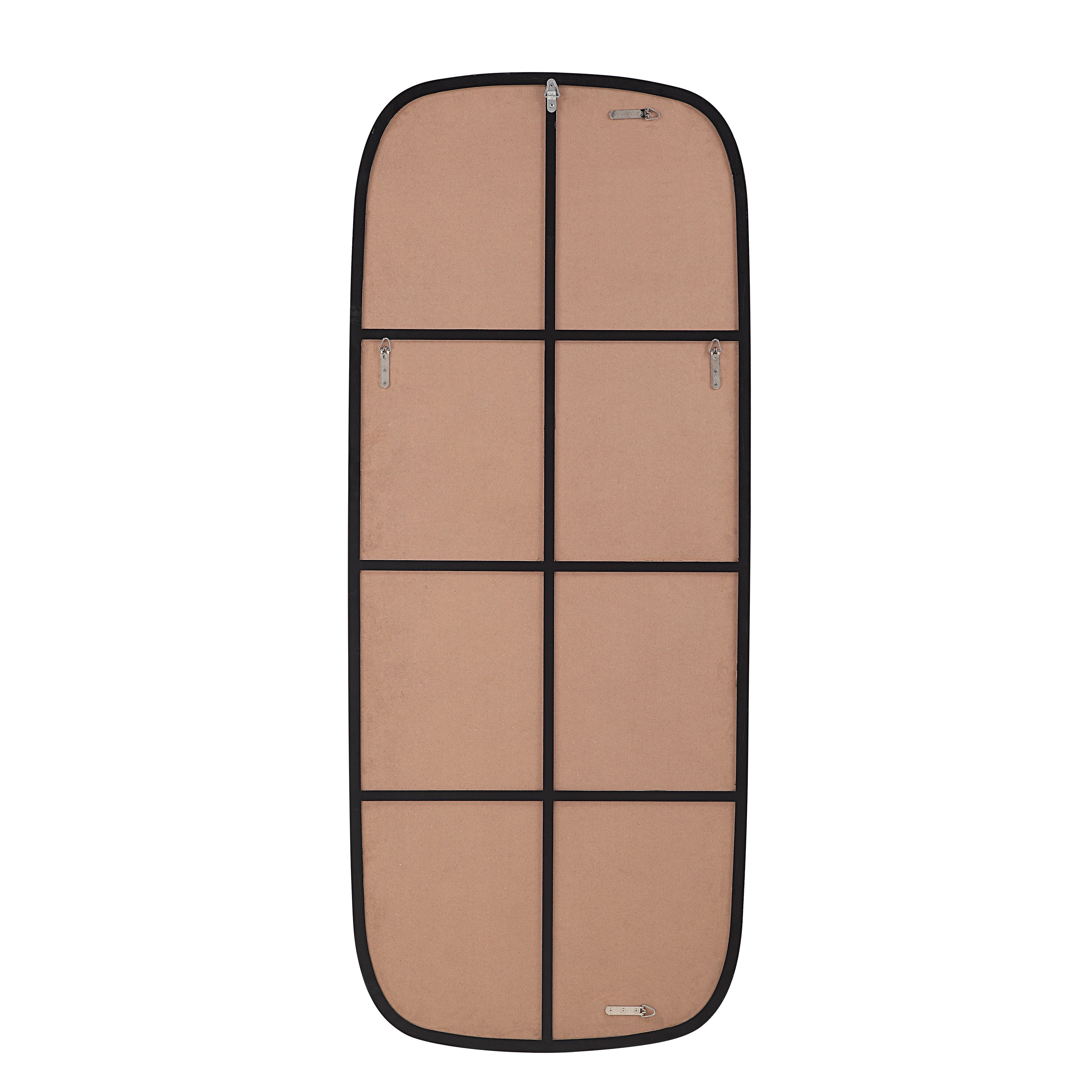 Almandine 72" Tall Rectangular Mirror, Matte Black-Leaner-DECOROLALA