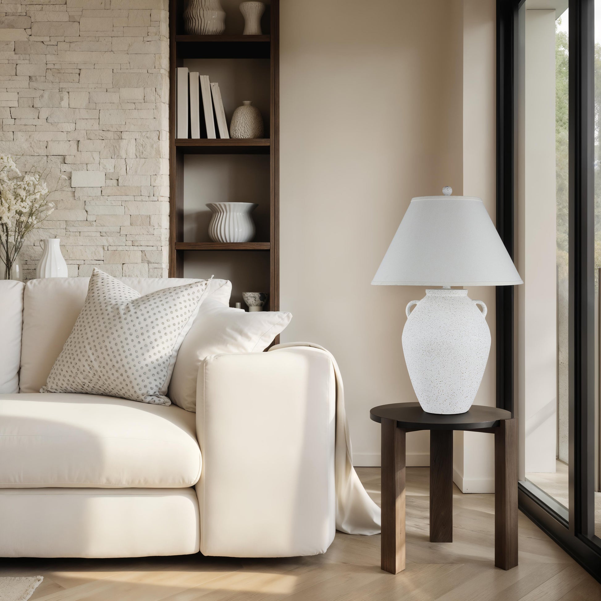Aloria 29.25" Table Lamp, Off-White-Table Lamp-DECOROLALA