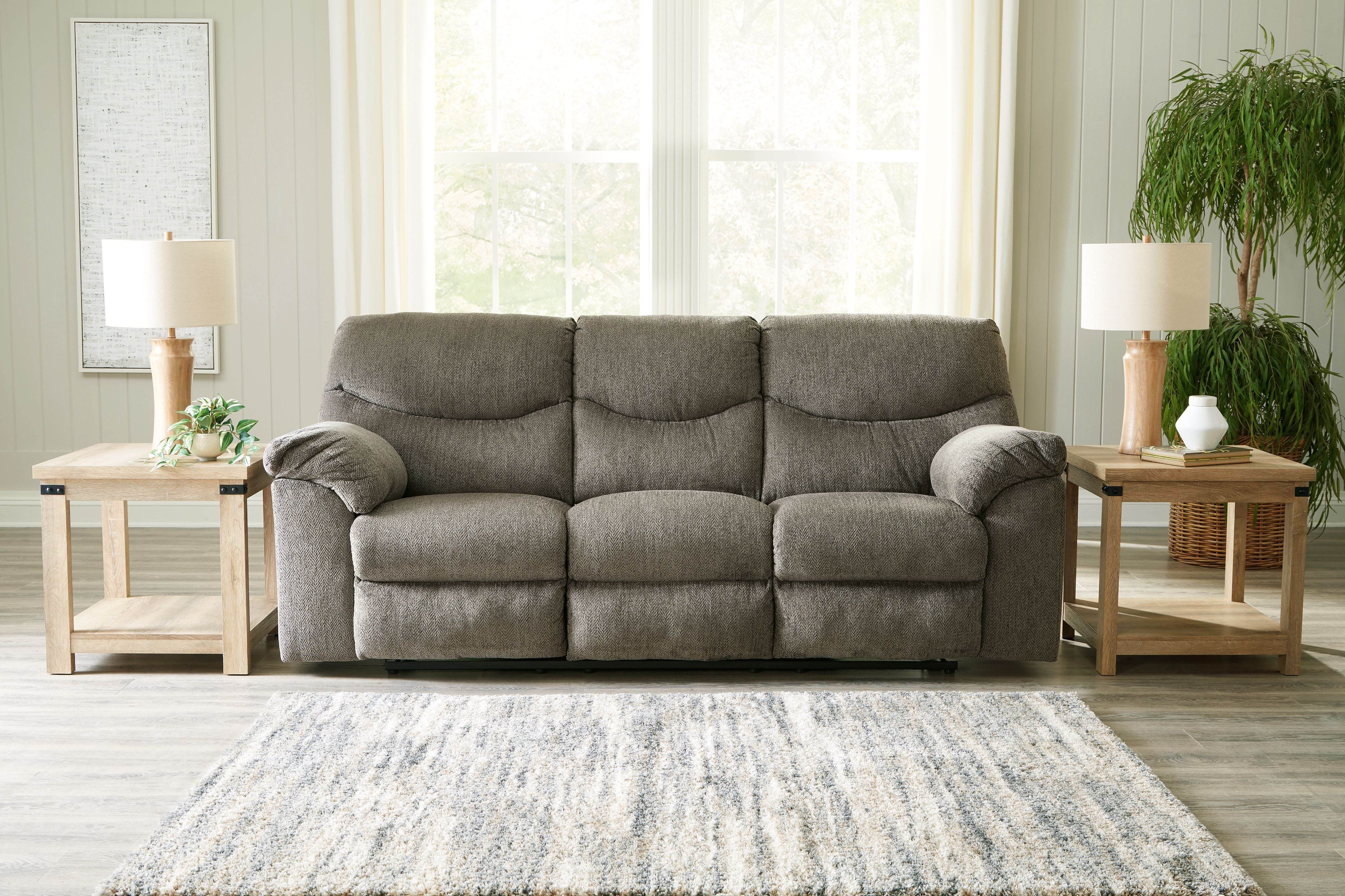 Alphons Reclining Sofa - Putty Fabric 93"W-Reclining Sofas-DECOROLALA