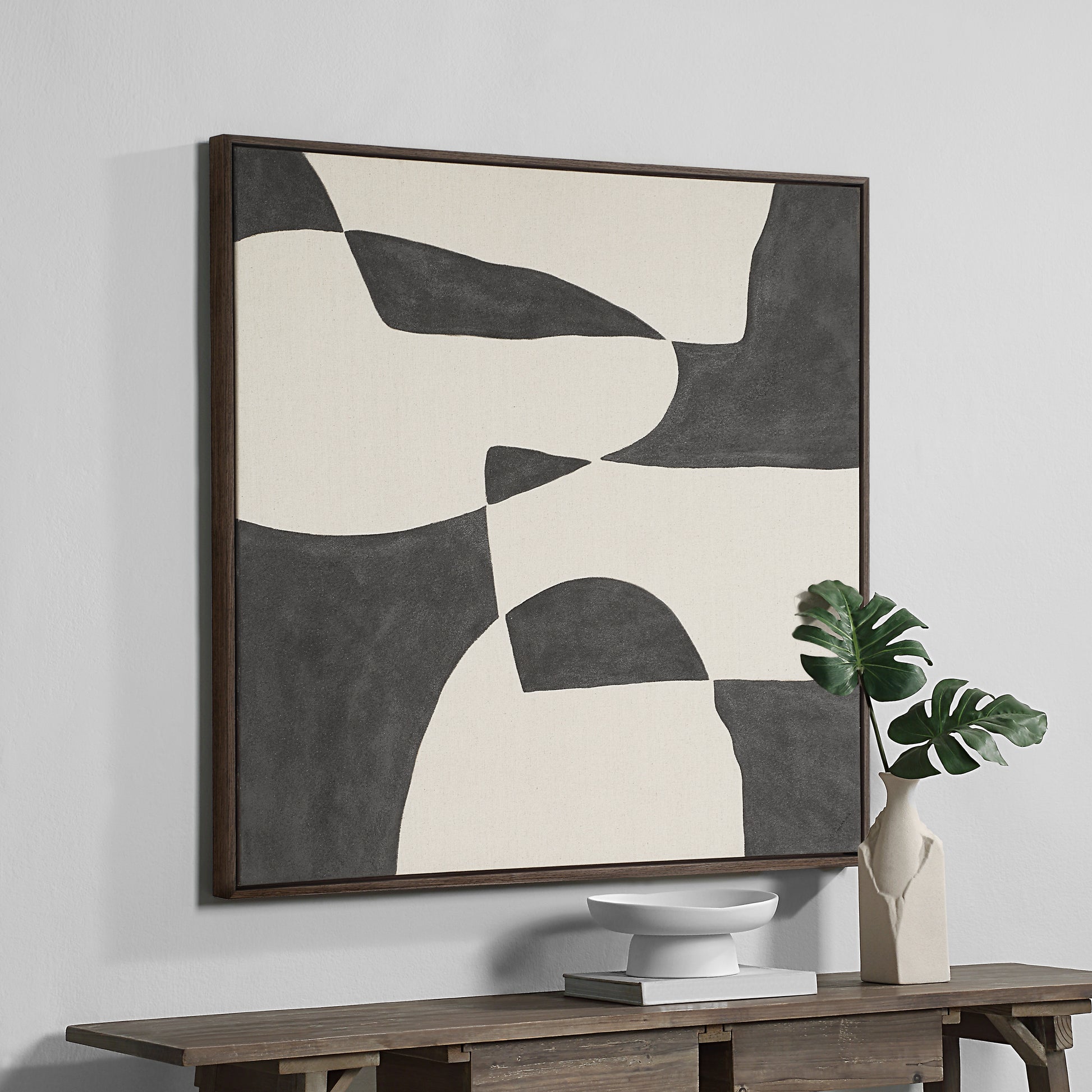 Altino 48" Wide Canvas Art, Beige-Canvas Art-DECOROLALA