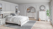 Altyra King Upholstered Storage Bed Set - White-7 Piece Bedroom Sets-DECOROLALA
