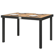 Aluminum Dining Table for 6 - Natural 47.2"-DECOROLALA