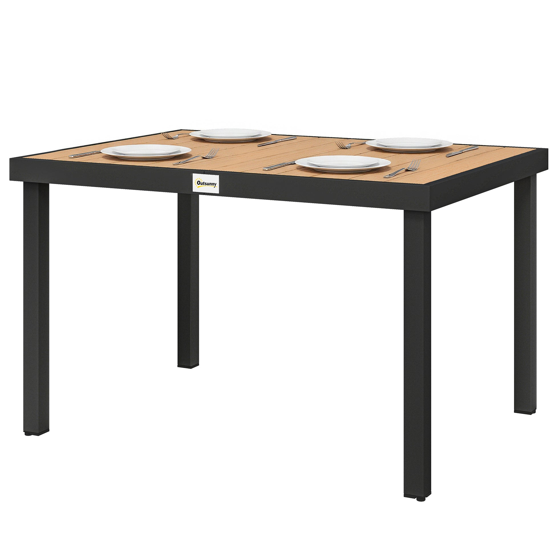 Aluminum Dining Table for 6 - Natural 47.2"-DECOROLALA
