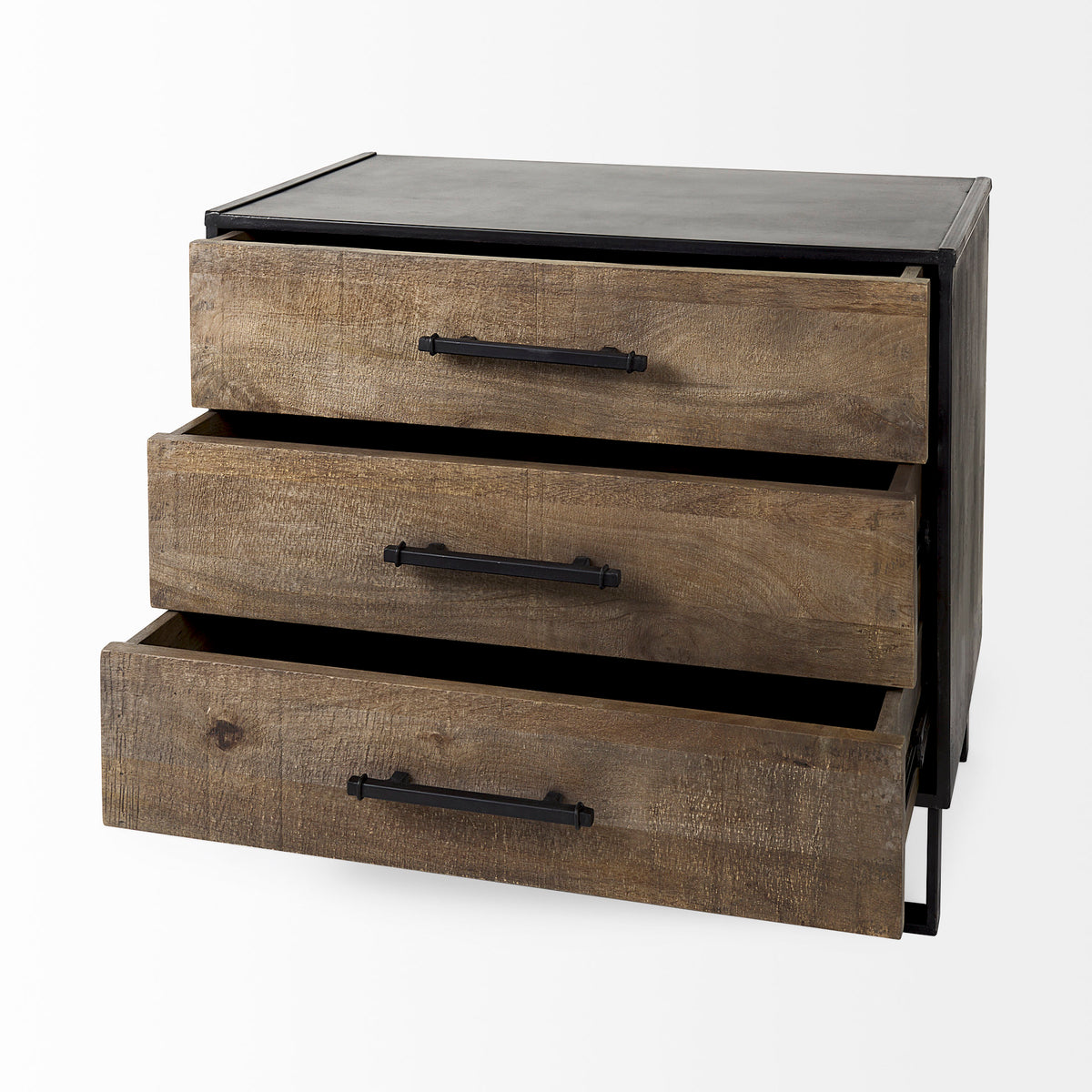 Alvin 34.5L x 21.5W x 30.0H Wood W/Metal Framing Accent Cabinet-Accent Cabinets & Chests-DECOROLALA