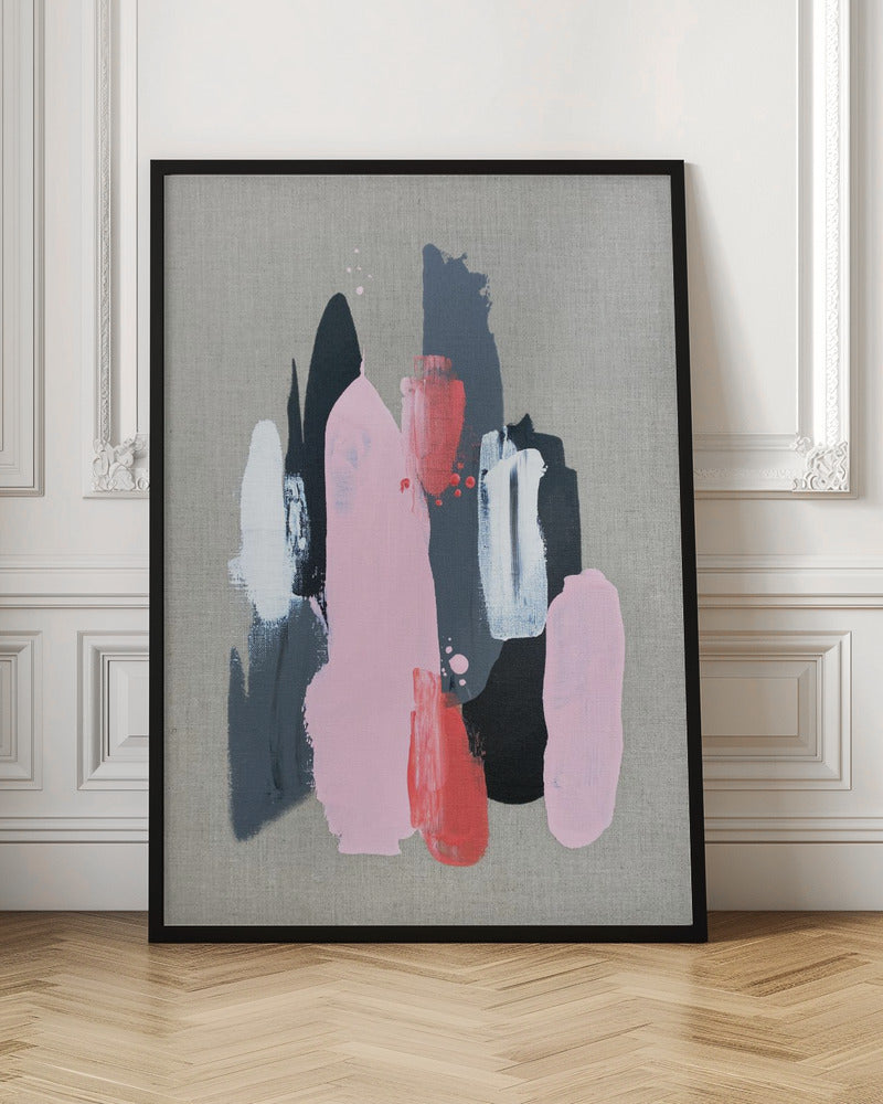 Alyson Storms Pink Black and Grey 1 Wall Art-canvas-DECOROLALA