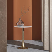 Amalya Indoor Aluminum Table, Antique Brass-Table-DECOROLALA