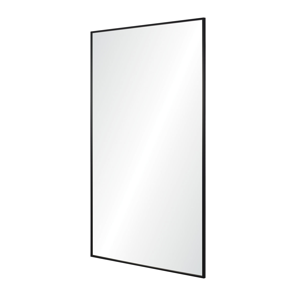 Amara 45" Tall Rectangle Wall Mirror, Black-Mirrors-DECOROLALA