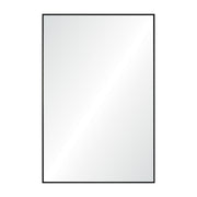 Amara 45" Tall Rectangle Wall Mirror, Black-Mirrors-DECOROLALA