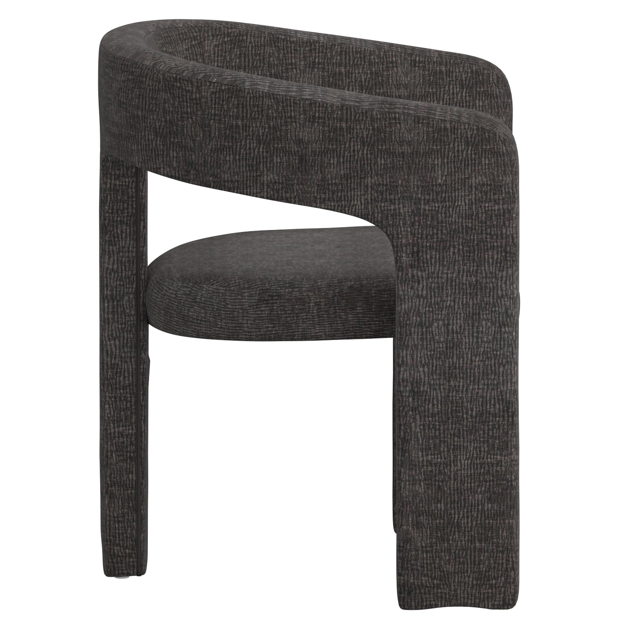 Amara Dining Chair - Charcoal Chenille Upholstered-DECOROLALA